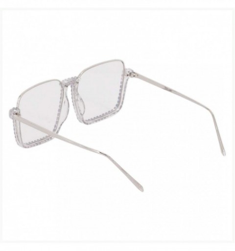 Oversized Bee Pilot Sunglasses Oversize Metal Frame Vintage Retro Men Women Shades - Transparent229 - CH18ZYLQKUG $19.96