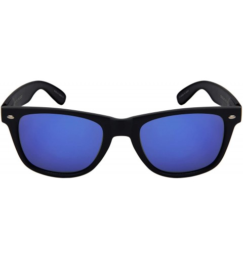 Wayfarer Black Horn Rimmed Sunglasses Men Women Spring Hinge Polarized Lens 5401AS-PRV - CE18KCTEXGA $10.28