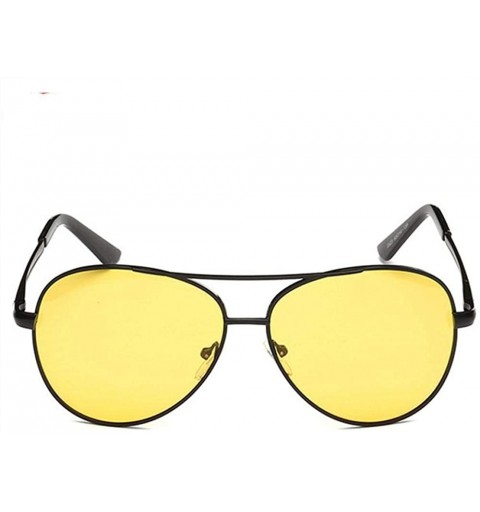 Aviator Polarized Night Vision Sunglasses Men Women Goggles Glasses UV400 Sun Gun Gray - Black - CI18XE0ER8I $17.32
