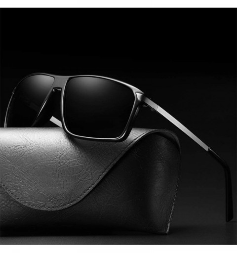 Oval Sunglasses Polarized Antiglare Anti ultraviolet Travelling - Silver Frame Black Lens - CE18WT3N5YY $28.71