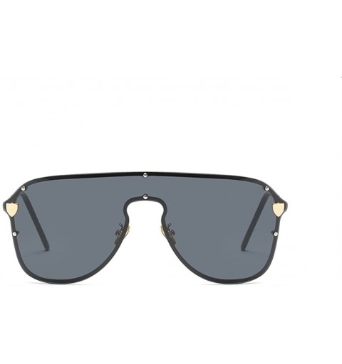 Square Oversized Sunglasses Sun Protection Glasses Women Sexy Shield Vintage Eyewear - Gray Lens - CM18D7HHM98 $12.12