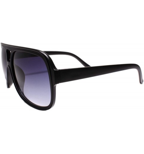 Square Classic Upscale Hip Vintage Retro 80s Style Sunglasses - Matte Black - C518W79KRRZ $15.94