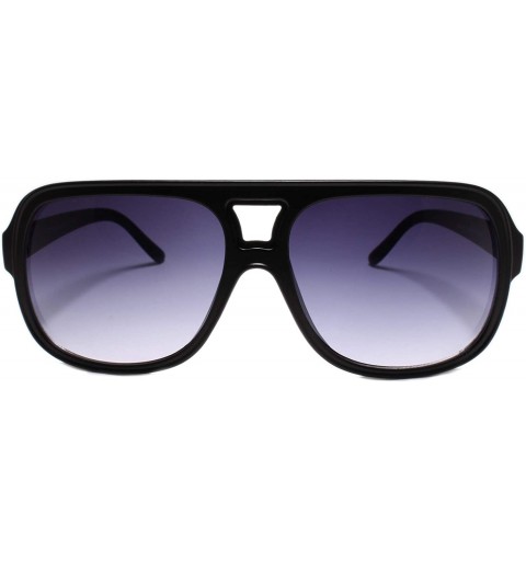 Square Classic Upscale Hip Vintage Retro 80s Style Sunglasses - Matte Black - C518W79KRRZ $15.94