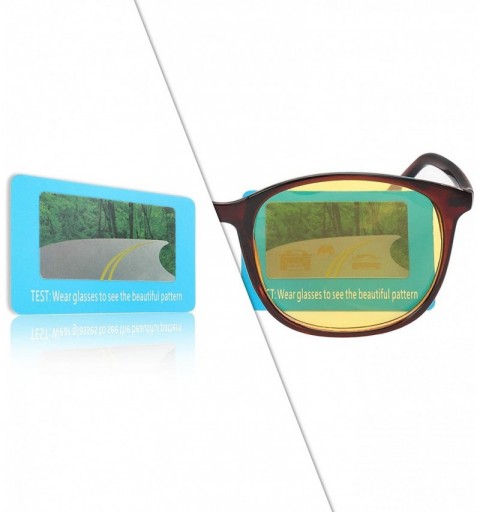 Oval Night Driving Glasses Anti Glare Polarized Safety Glasse - Brown - CE192OG0OLK $11.05