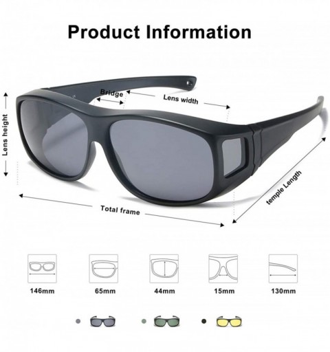 Sport Fitover Sunglasses for Women Polarized UV Protection SJ2108 - C1 Black Frame/Gradient Grey Lens - C8194A35CHX $15.37