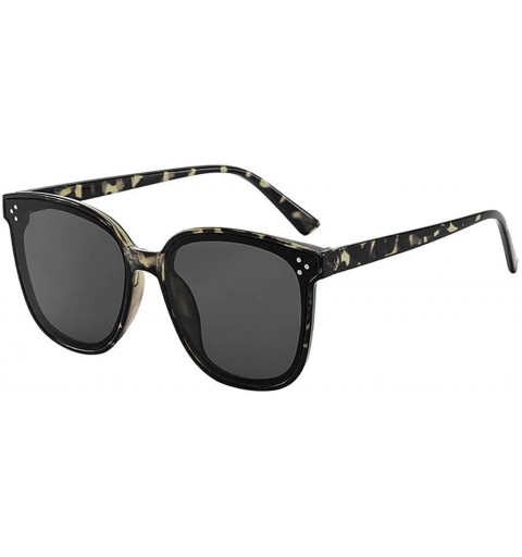 Aviator Vintage Harajuku Lightweight Oversized Sunglasses - Brown - CA196IHTUEL $9.90