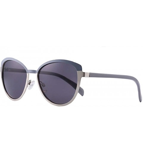 Sport Cateye Sunglasses for Women Polarized UV Protection Retro Fashion Designer Metal Sunglasses + Sunglasses Box - CD18UXG2...
