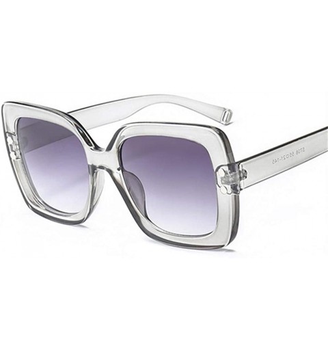 Oversized Oversized Sunglasses Women Fashion Brand Transparent Gradient Black As Picture - Pink - C318YLZA4DH $11.34