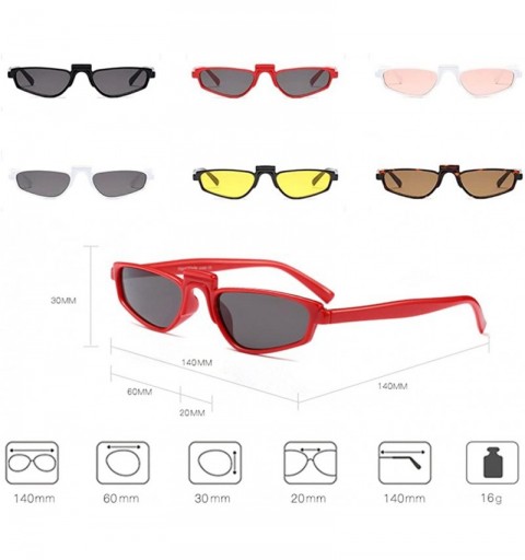 Oversized Unisex Retro Vintage eyewear Fashion Small Square Frame Mini Sunglasses - C5 - C418CIDI60S $20.97