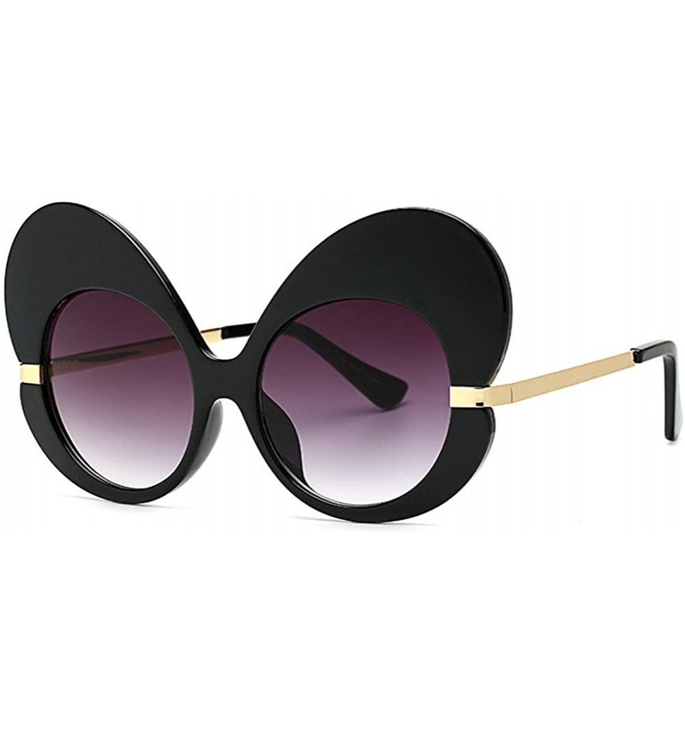 Butterfly Fashion Cat Eye Sunglasses Women Oversize Butterfly Frame Sun Glasses - C4 - C518G93XHAH $18.61