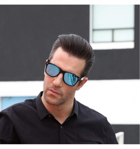 Round Polarized Sunglasses Classic Square Unisex Transparent Frame Glasses - Black Yellow - CO18Z2YRLWK $8.37