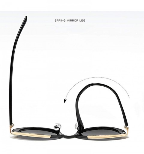 Goggle Metal Square Sunglasses-Polarized Classic Shade Glasses-Fashion Plastic Frame - D - C1190ECNH2Z $33.03