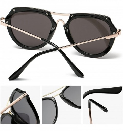 Aviator Vintage Fashion Statement Metal Frame Aviator Sunglasses - White-purple - CM182H42D23 $6.74