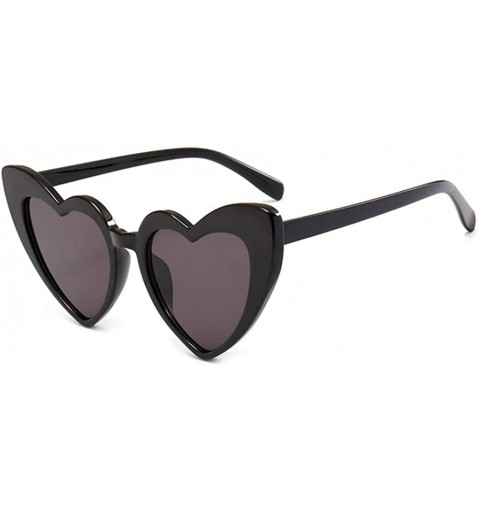 Cat Eye Heart Sunglasses Women Cat Eye Sun Glasses Retro Love Heart Shaped Glasses - Bgray - CE18WZS9GGL $26.03