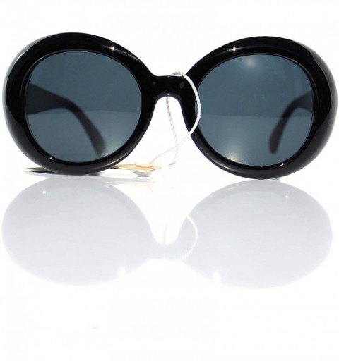 Oversized SIMPLE Vintage Oversized Retro Large Frame Sunglasses for Women - Black - CF18ZTYEY0R $9.81