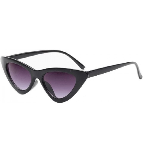 Cat Eye Cat Eyes Sunglasses for Women - Vintage Ladies Triangular Glasses Goggle - Black/ Gradient Purple - CL18ESZ58H5 $10.82