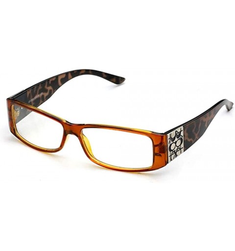 Wayfarer Thick Frame Nerd Cosplay Plastic Fashion Glasses - 1812 Orange/Brown - C1117Q3H28T $12.09