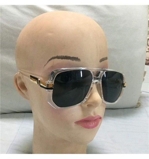 Square Men And Women Sunglasses Big Face Square Sunglasses Outdoor Windproof Mirror - C418X6LHATH $45.21