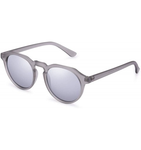 Round Retro Round Sunglasses for Men Fashion Classic Shade Cheap Glasses PZ4367 - Silver Knight - CL192EN4X68 $11.27