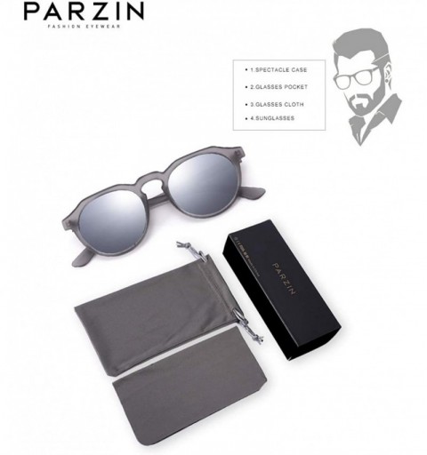 Round Retro Round Sunglasses for Men Fashion Classic Shade Cheap Glasses PZ4367 - Silver Knight - CL192EN4X68 $11.27