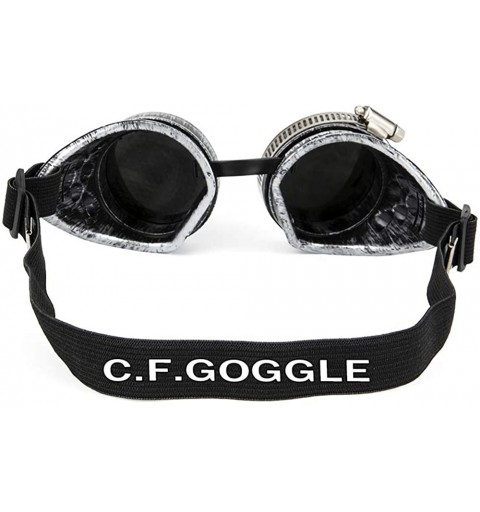 Goggle Steampunk Kaleidoscope Goggles Rainbow Crystal - Old Silver(no Rivet ) - CY18UE2KX9T $10.12