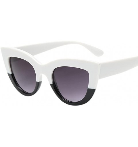 Cat Eye Unisex Stylish7 Colors Vintage Big Frame Cat Eye Sunglasses (G) - CJ18G4XN32U $8.43