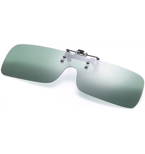 Square Polarized Clip-on Sunglasses Eyewear For Driving/Fishing - Green - CG18C9DT22M $7.42