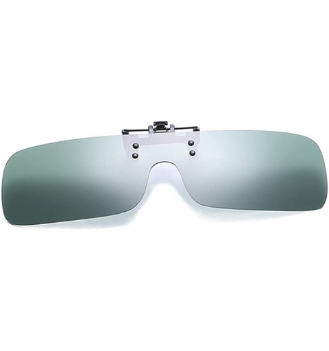 Square Polarized Clip-on Sunglasses Eyewear For Driving/Fishing - Green - CG18C9DT22M $7.42