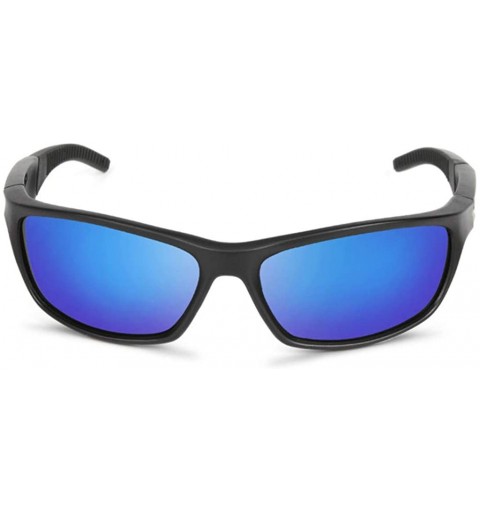 Sport High-End Men and Women Polarized Sports Sunglasses Plastic Sunglasses Outdoor Riding Sunglasses - Gray&blue - CQ18UK8ZE...