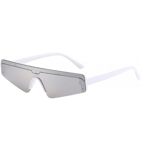 Semi-rimless Polarized Sunglasses for Women Men Vintage Frame 100% Protection Sport Driving Eyewear - Gray - CU18OQ004ZO $8.38