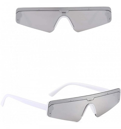 Semi-rimless Polarized Sunglasses for Women Men Vintage Frame 100% Protection Sport Driving Eyewear - Gray - CU18OQ004ZO $8.38
