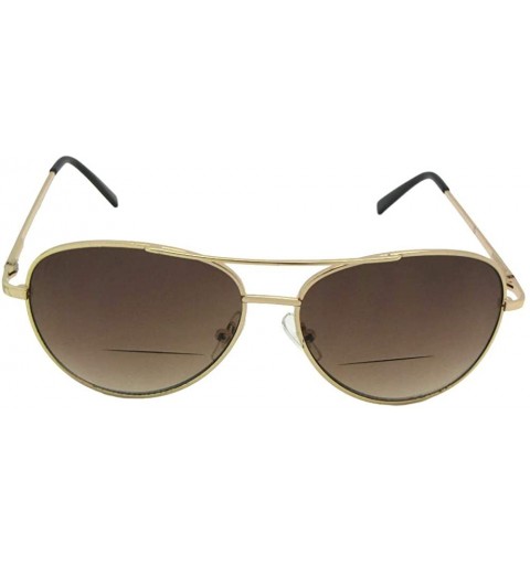 Aviator Medium Metal Frame Aviator Bifocal Sunglasses B15 - Gold Frame-brown Lenses - C1189D8EY70 $14.21