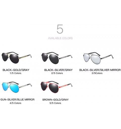 Aviator Polarized sunglasses for men clam glasses authentic driving glasses - C - CN18QTH0T2S $42.76