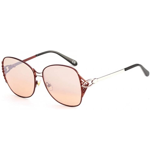 Aviator Sunglasses Female Sunglasses Large Frame Metal Ocean Film - C - CT18QNC5QR6 $37.09