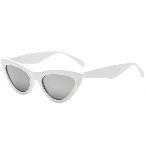 Cat Eye Frames Neutral Cat Eye Sunglasses Retro Heart Frame UV400 Eyewear Fashion Ladies(I) - CC195WK58MO $11.70