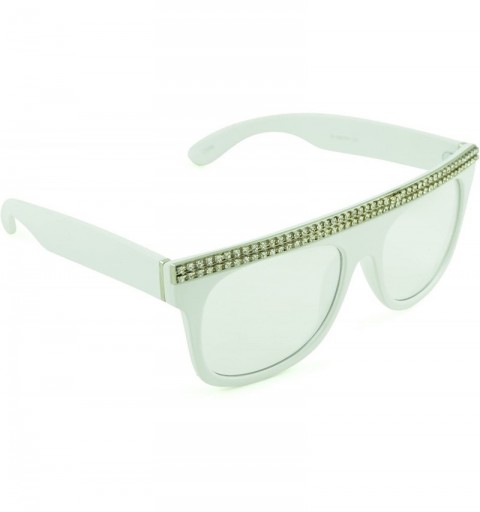 Sport Unisex Modern Bold Fashion UV Lens Sunglasses in Assorted Colors - Mogul-wht Stone - CJ129KC0S07 $7.89