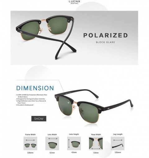 Wayfarer Mens Semi Rimless Sunglasses Polarized Womens UV 400 Protection with Case - Grey Green-(matte Frame) - CC18U7DLTTN $...