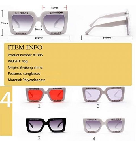 Square Unisex Sunglasses Glasses Designer Fashion - Purple - CK18AKU7SSC $14.89