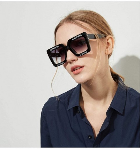 Square Unisex Sunglasses Glasses Designer Fashion - Purple - CK18AKU7SSC $14.89