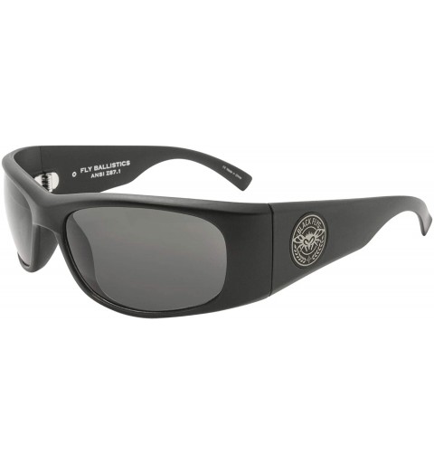 Rectangular Fly Ballistics 25th Anniversary Sunglasses - Matte Black W/ Smoke Lens - CR12HQ57SUN $47.83