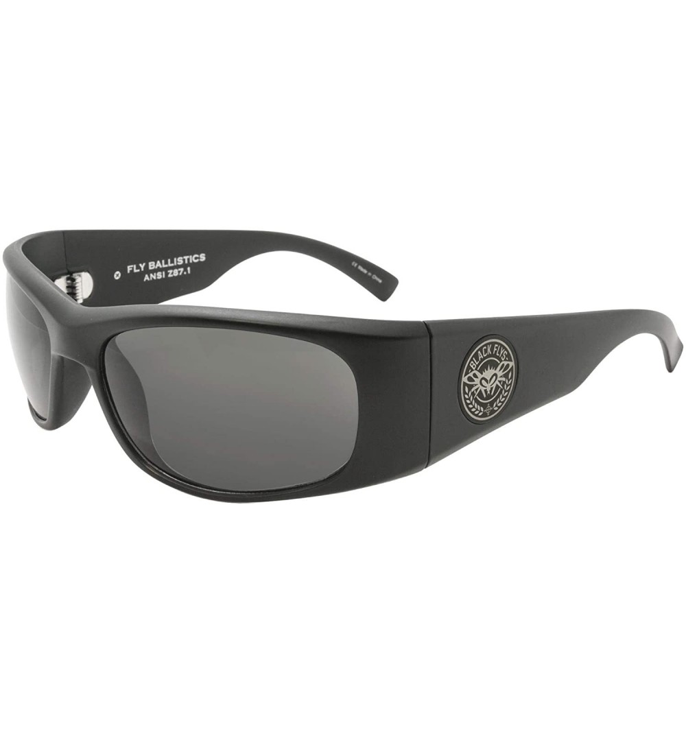 Rectangular Fly Ballistics 25th Anniversary Sunglasses - Matte Black W/ Smoke Lens - CR12HQ57SUN $47.83