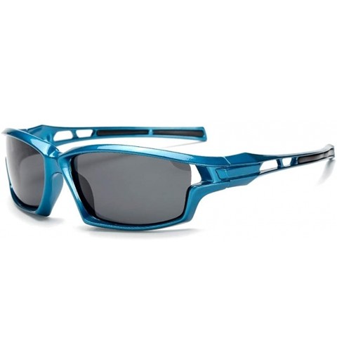 Goggle Men's Sunglasses Polarized Sun Glasses New Night Vision Goggles for Men Women - Blue Blue - CA199L3MRTO $10.55