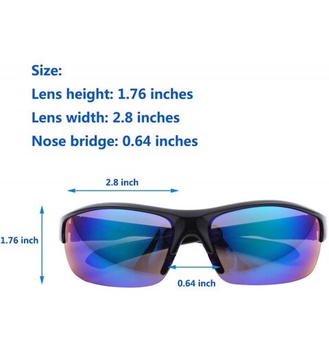Sport UV400 Protection Sunglasses Men Women Sports Driving Fishing Travel Sunglasses with Super Lightweight Frame - C018W563Q...