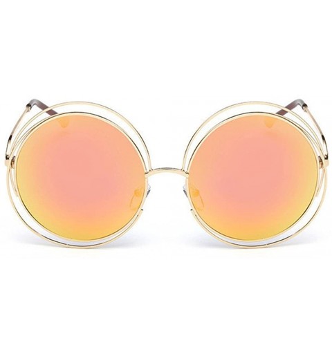 Round Unisex Trendy Round Sunglasses - Vintage Sunglasses Retro Sunglasses Beach Circle Glasses for Driving Fishing - G - CB1...