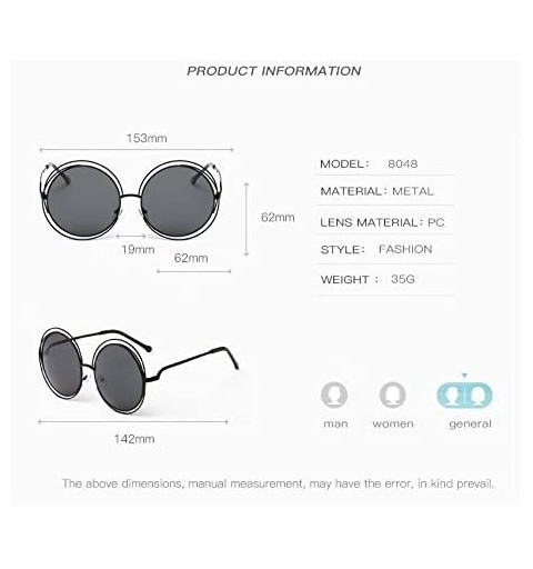 Round Unisex Trendy Round Sunglasses - Vintage Sunglasses Retro Sunglasses Beach Circle Glasses for Driving Fishing - G - CB1...