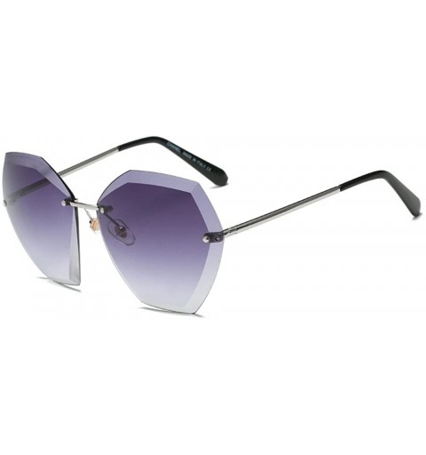 Oversized Sunglasses Oversized Rimless Goggles Gradient - G - CZ18QXHCAOT $9.81