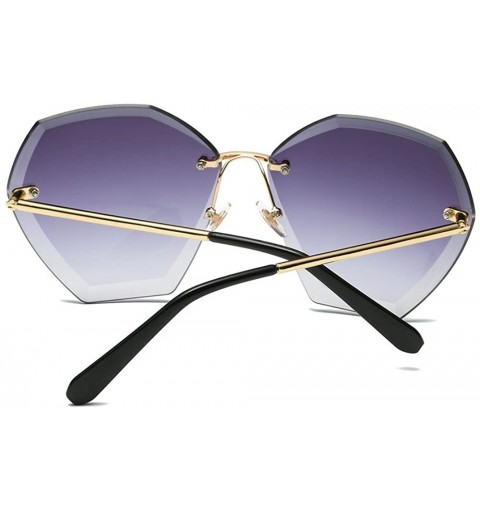 Oversized Sunglasses Oversized Rimless Goggles Gradient - G - CZ18QXHCAOT $9.81