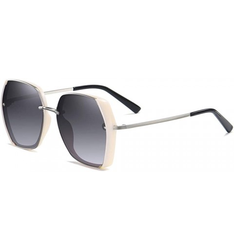 Square Women Sunglasses Oversized Fashion Woman Shades UV Protection WS008 - Beige Frame - CN17Z4NYIGE $10.49