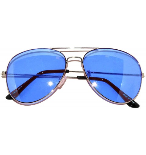 Aviator Classic Aviator Sunglasses Aviator_Mix_Colored_Lens - CM182RYZZ5U $33.19