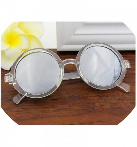 Round Vintage Round Sunglasses Women Classic Retro Coating Sun Glasses Female Male Sun Glasses - Silver - CZ18WC3YXH2 $23.97